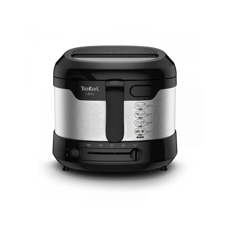 Image of Tefal Uno FF215D friggitrice Singolo Nero, Acciaio inossidabile Indipendente 1600 W