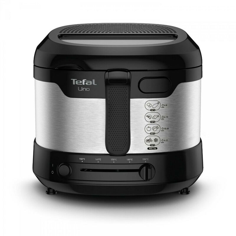 Tefal - Uno FF215D friteuse Unique Autonome Friteuse Noir, Acier inoxydable