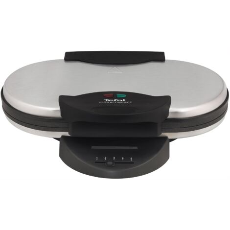Tefal WM 311D piastra per waffle 10 waffle Nero, Acciaio inossidabile 1200 W