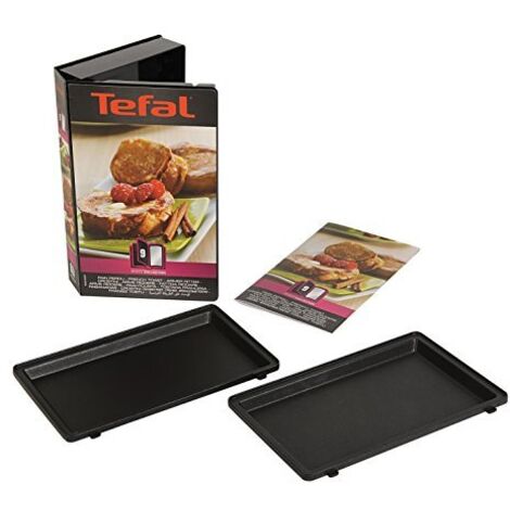 Tefal XA800912 Piastre per Toast Nero 23x13 cm, Set 2