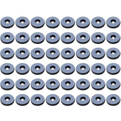Teflon Furniture-Gleiter, Set de 48 gliders redondos para muebles, amortiguación de vibraciones – Diámetro 19 mm, redondos