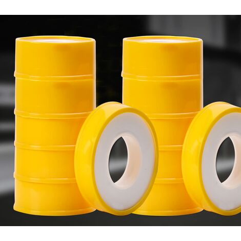 Teflon Ruban PTFE Ruban Étanchéité Industrial Ruban de Marquage 15mm x 0.1mm x 15m pour Tuyau D'eau d'étanchéité pour Joints de Robinetterie Plomberie, 12 Rouleaux (12),- Ternel