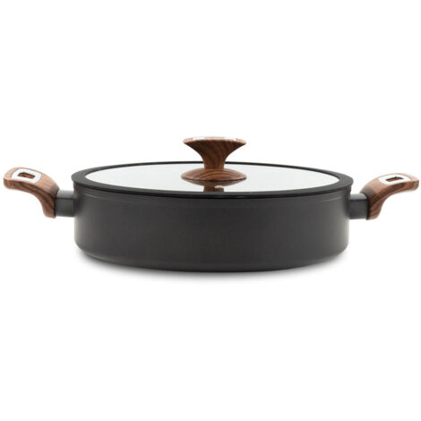 Tegame Ø 28 cm Antiaderente Induzione Silex Elegance Wood Nero