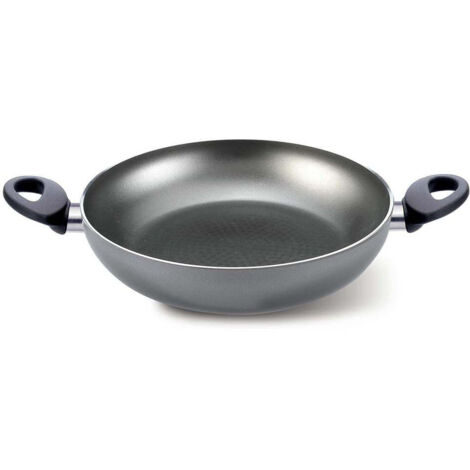 Tegame Bombato 2 Maniglie Ø28 cm Antiaderente Rivestimento in Ecotitan Induzione Silex Grigio