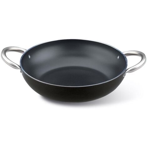 Tegame in Alluminio Ø 32 cm Antiaderente Induzione Silex Collection Chef Jumbo Professional Nero