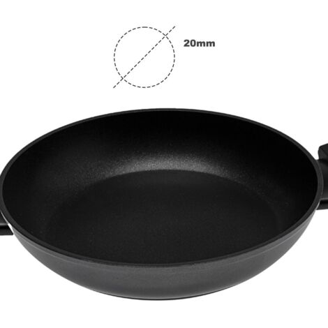 Tegame Induzione con Fondo Antiaderente Diametro 24cm Spessore 4mm