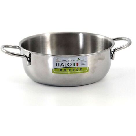 Tegame per induzione con 2 manici in acciaio Inox Diametro 20