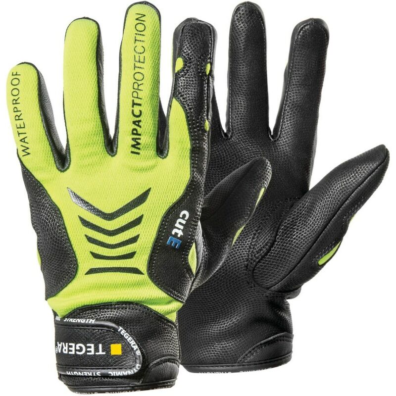 Ejendals Tegera 7775 Goatskin, Kevlar Cat. II Gloves Black/Yellow SZ-8 (PR)