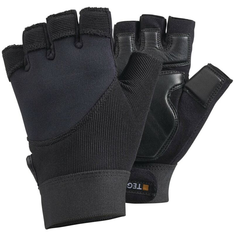 Ejendals - Tegera 901 Goatskin, Neoprene Fingerless Gloves Black SZ-12 (pr)