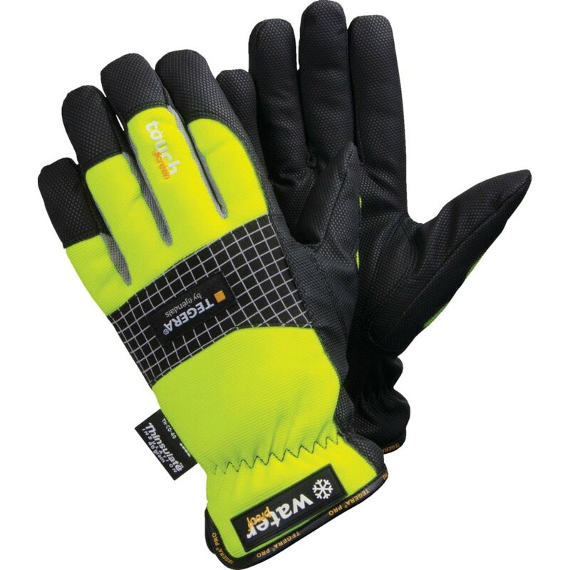 Ejendals - Tegera 9128 Cold Resistant Gloves - Size 8 - Yellow Black