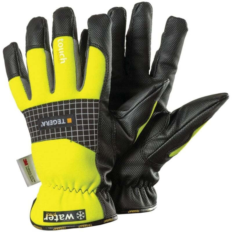 Ejendals - Tegera 9128 Microthane+ Cat. ii Gloves Yellow/Black SZ-12 (pr)