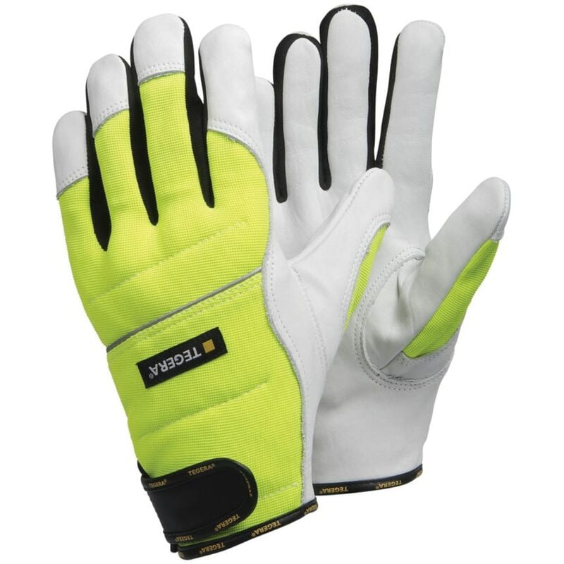 Tegera 951 Chainsaw Cat.Iii Gloves Yellow/White SZ-8 (pr) - Ejendals