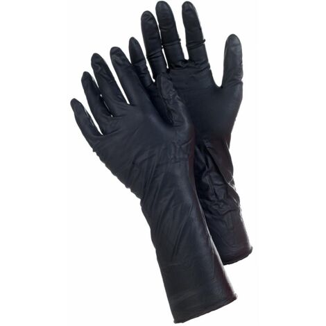 TEGERA Laborhandschuh 849, 30 cm,schwarz Nitril puderfrei, Gr. 7 50 Stck/Box