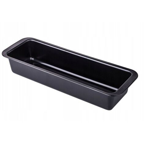 Teglia da forno goffrata 35 x 11 cm antiaderente nera SNB