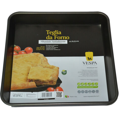 Teglia da forno quadrata antiaderente nera