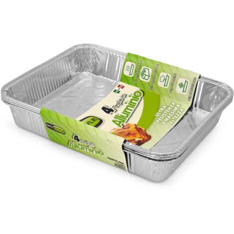 Teglia di Allumino senza coperchio 4pz 4 porzioni GIOSTYLE