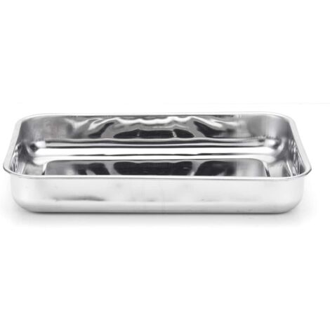 TEGLIA IN INOX RETTANGOLARE 30 X 22 X 5H CM