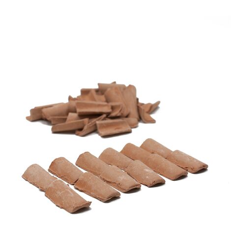 Tegole in Resina Color Terracotta 45 pz Miniatura per Presepe 2 cm 86897