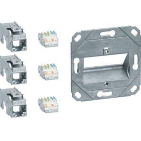 Tehalit HAGER Módulo de Conexión UAE 3 Puertos RJ45 CAT.6A
