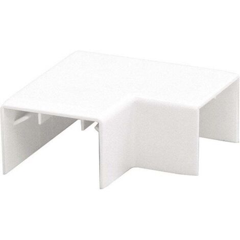 TEHALIT Lot de 4 angles plats blanc pour moulure, H. 4 x P.1.1 cm