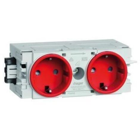 Tehalit Steckdose 2-fach rt C-Profil GS2000 vrt