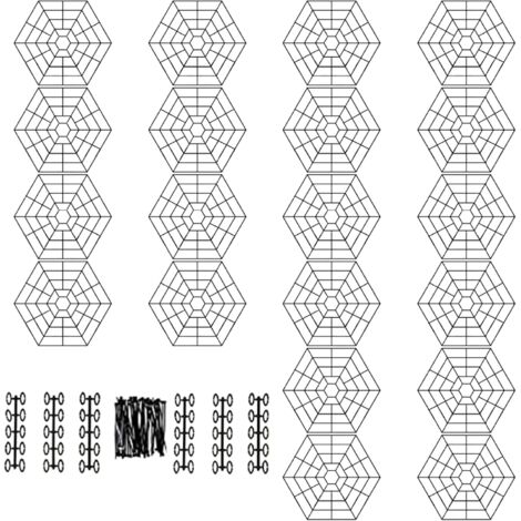 Teichnetzabdeckung, 20 Stück sechseckige, schwimmende Kunststoff-Schutznetze für Koiteiche, zum Schutz vor Reihern und Krähen