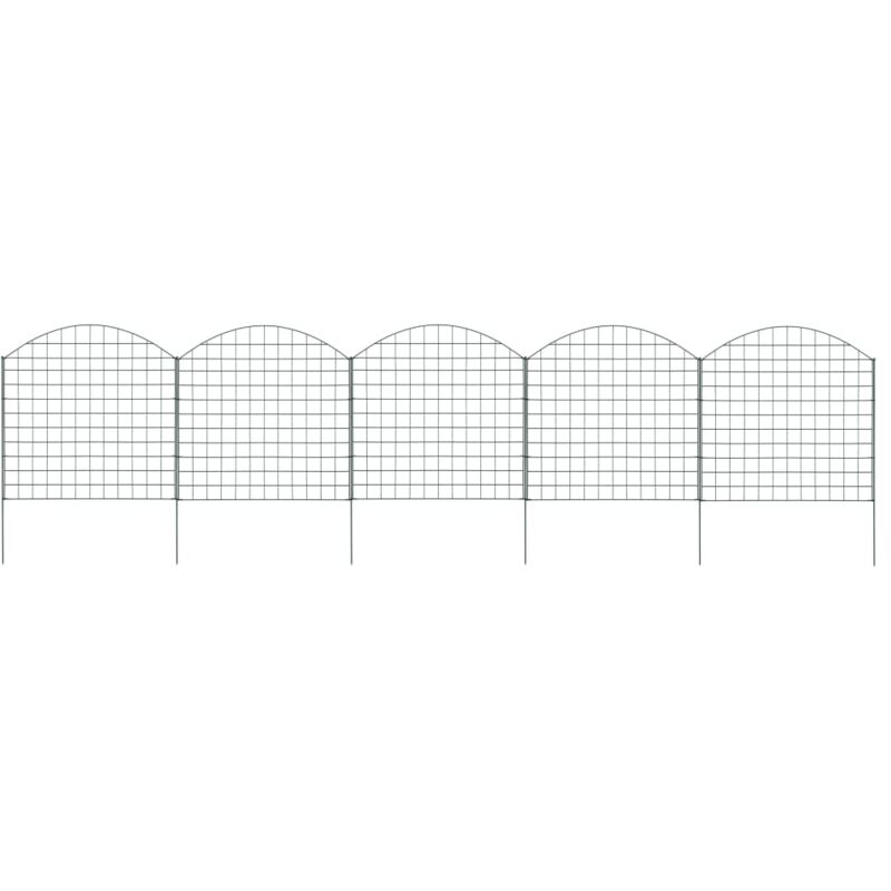 Gartenzaun Set Konvex 77, 5x78, 5 Cm Grün Vidaxl