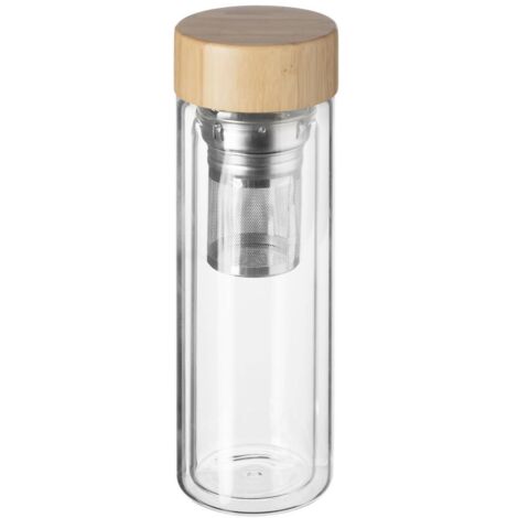Teiera a doppia parete in vetro e bambu - 40 cl