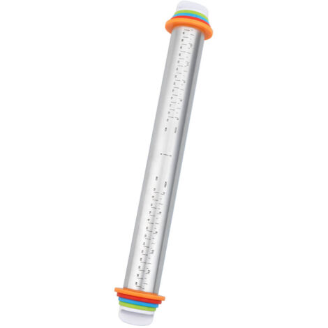 Teigrolle mit Abstandhalter, Edelstahl