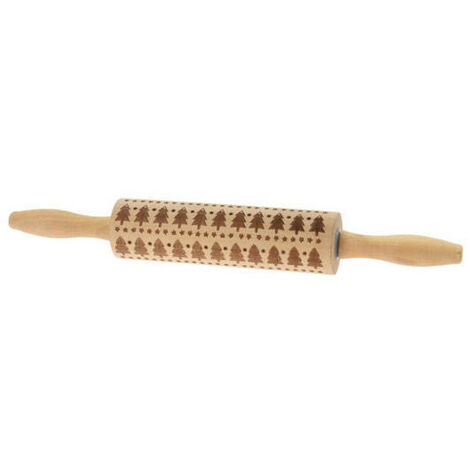 Teigroller mit Muster, Holz, Ø 5 cm
