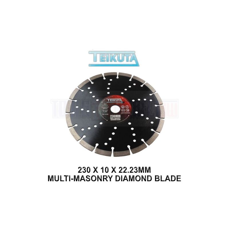 230 x 10 x 22.23MM Segmented Multi-Masonry Diamond Cutting Blade 9125 - Teikuta