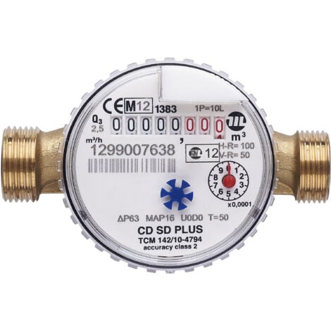 SFERACO Teilnehmerzähler Maddalena - Kaltwasser - Vorinstallierte Impulse, Kaliber 15