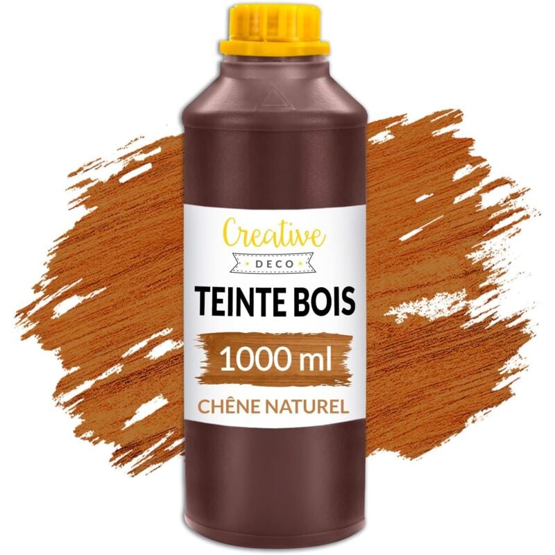 Creative Deco - Teinte Bois Chêne 1L Séchage Rapide Protection Vernis Bois