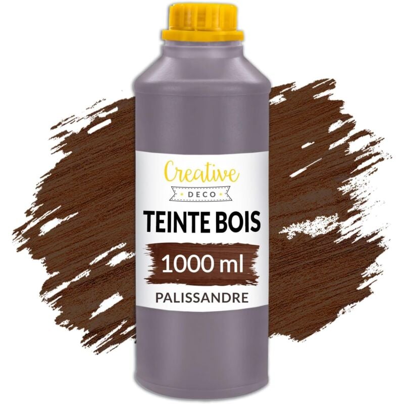 Creative Deco - Teinte Bois Palissandre 1L Séchage Rapide Protection Vernis Bois
