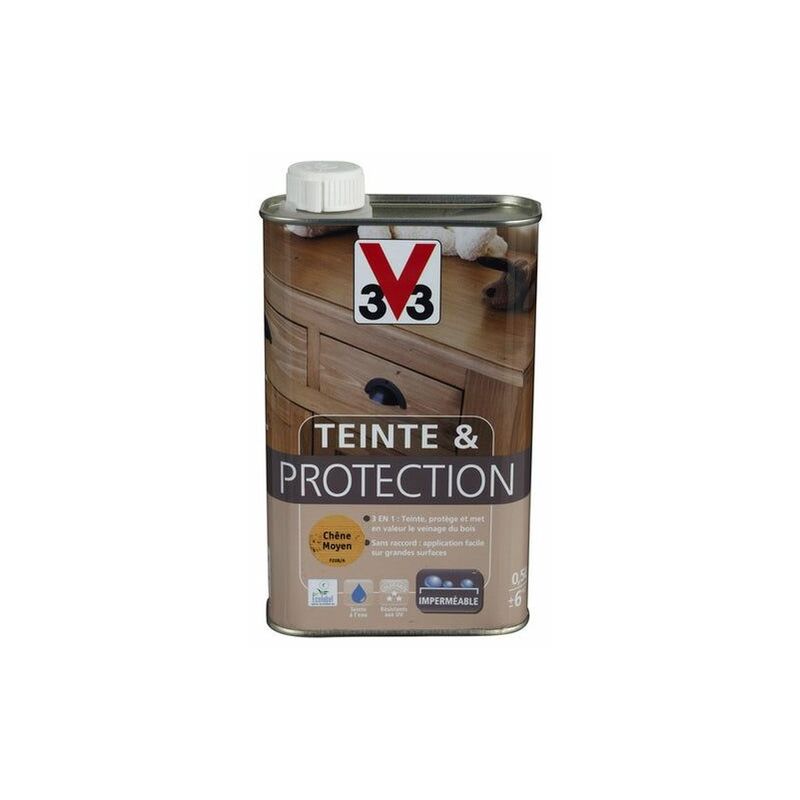 V33 - Teinte et protection 0.5 l, chêne moyen mat