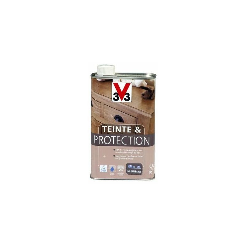 Teinte & Protection 3 en 1 - Chêne clair 0,5 L Finition : Mat