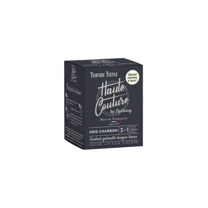 Haute-couture - Teinture textile haute couture gris charbon 350g