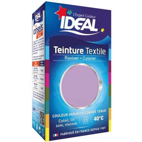 Teinture liquide 40ml lilas 05 – Pour teindre coton, soie et viscose – Capacité jusqu'à 200g textile – Fixateur inclus – Ideal