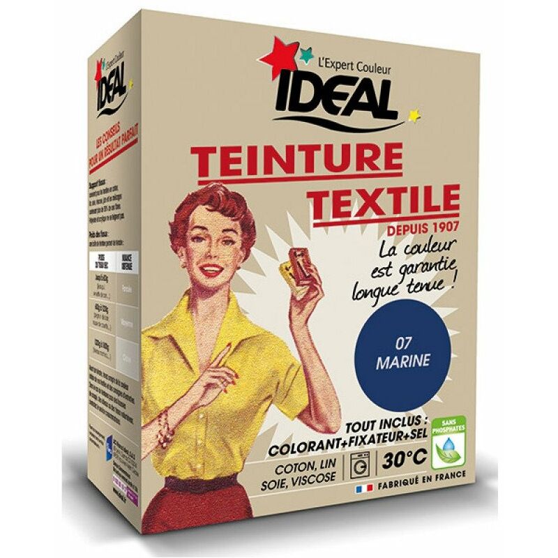 Ideal - teinture textile machine marine 350GR + fixateur + sel