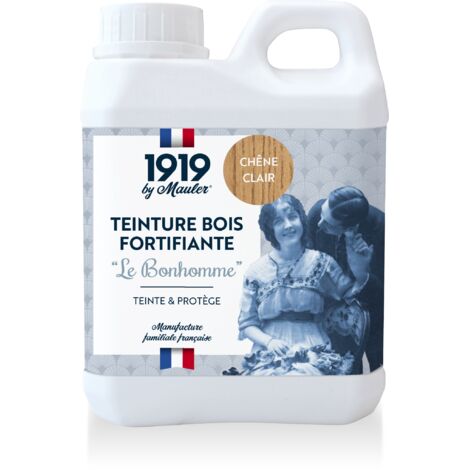 Teinture meuble et parquet bois - 1L Chêne Clair - Qualité air A+ - Teinture Le Bonhomme 1919 by Mauler