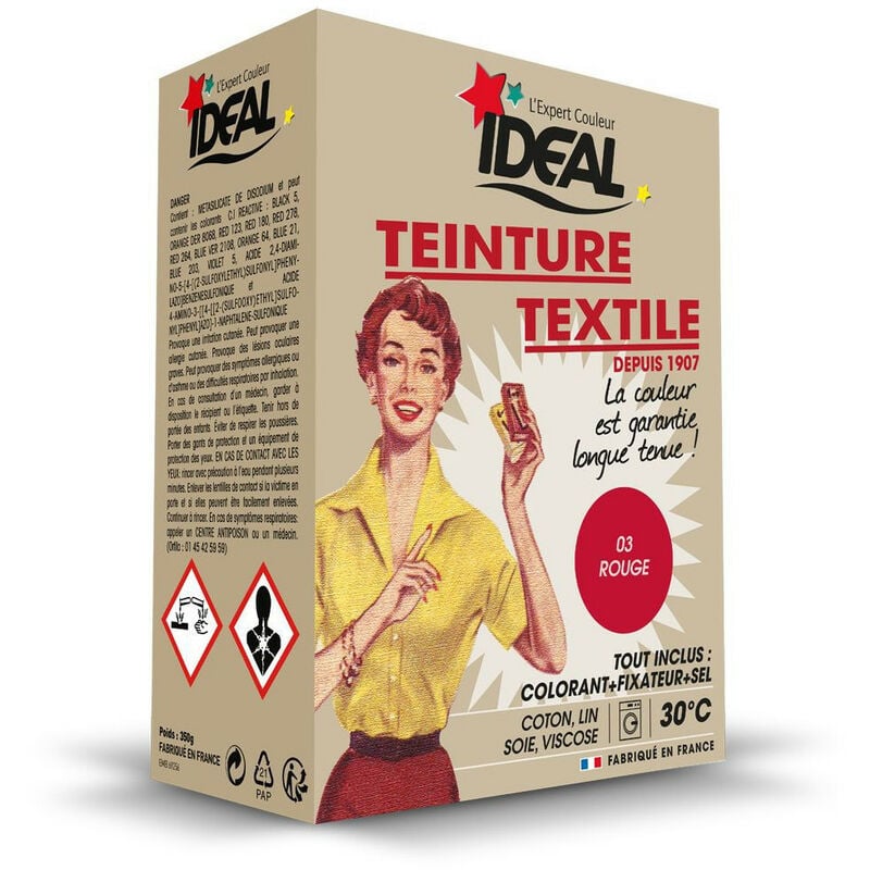Onyx - Teinture rouge boite 350g textile - ideal