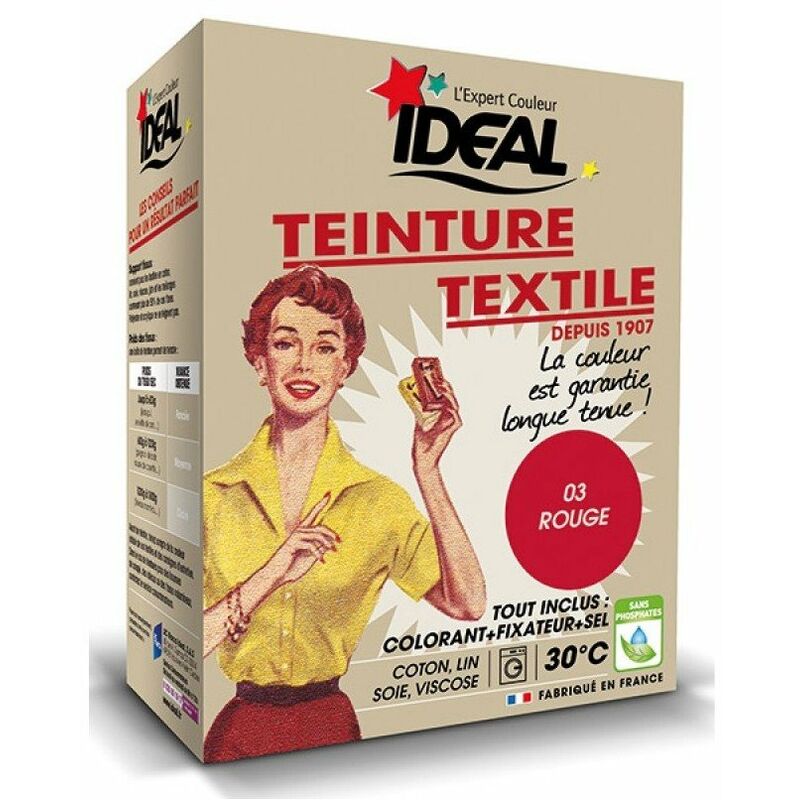 Teinture rouge boite 350g textile - ideal