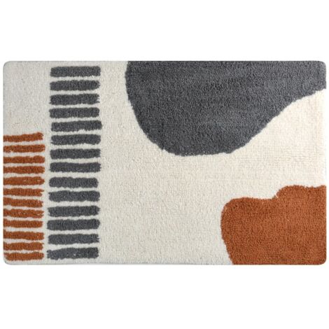 TEIVA alfombra de baño 50x80cm Terracota y Crudo Spirella