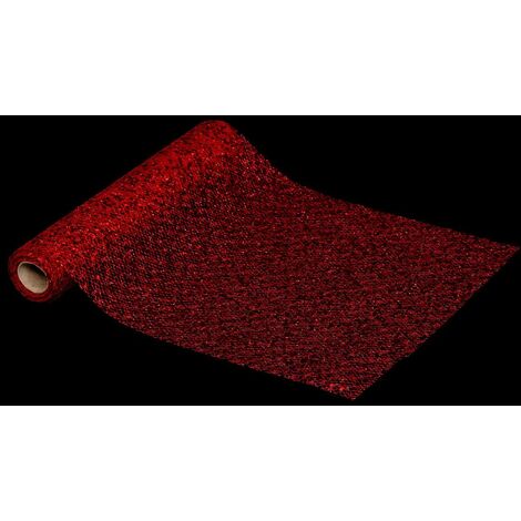 Tejido de malla con lentejuelas 28x300cm rojo - Feeric lights & christmas