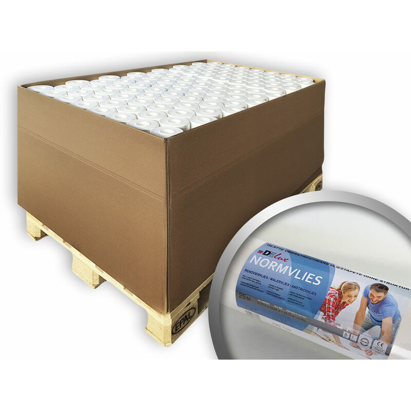 Tejido sin tejer de protección mural pintable 150 g Profhome 299-150 papel de pared no tejido liso pintable para reformas 96 rollos 1800 m2