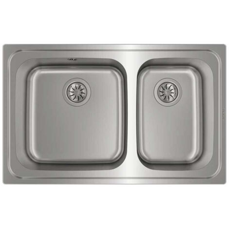 Teka CLASSIC 2C 80 1Ø - Fregadero De Cocina Acero 80 Cm 2 Cubetas 0 Escurridor