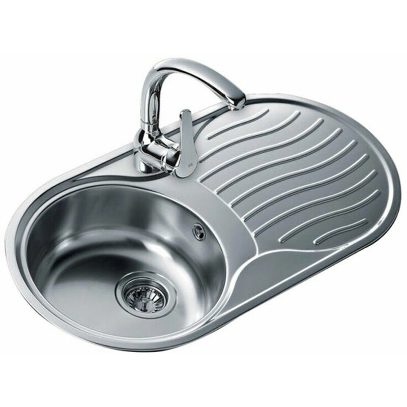 

Fregadero de Un Seno 10110005 DR-80 1C1E Reversible Acero Inoxidable - Teka