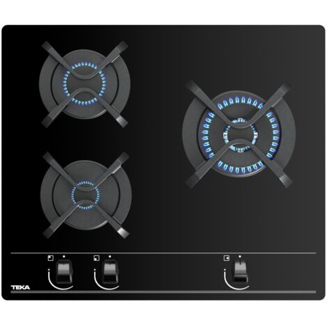 Teka GBC 63010 KBN - Encimera De Gas 3 Zonas Coccion Ancho 60 Cm