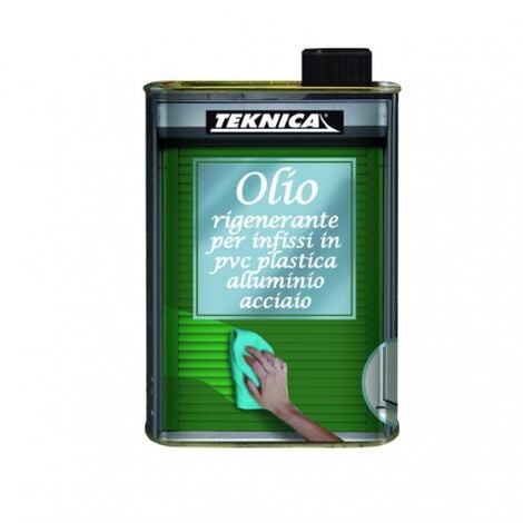 Teknica OLIO RIGENERANTE per infissi in PVC plastica e alluminio 500 ML