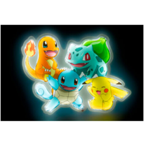 Teknofun Lampada da parete Pokémon gialla neon 53 cm